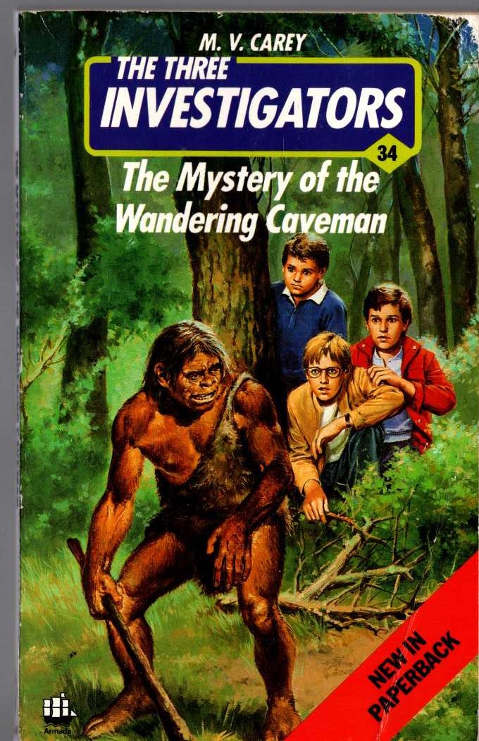 Alfred Hitchcock (introduces_The_Three_Investigators) THE MYSTERY OF THE WANDERING CAVEMAN front book cover image