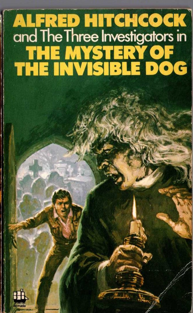 Alfred Hitchcock (introduces_The_Three_Investigators) THE MYSTERY OF THE INVISIBLE DOG front book cover image