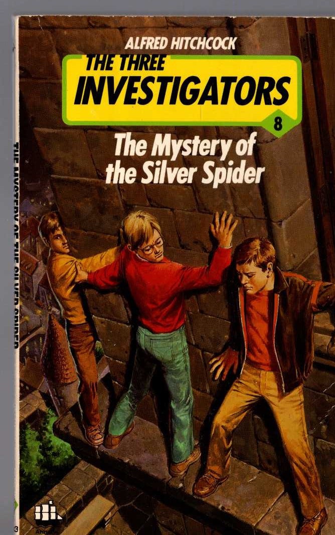 Alfred Hitchcock (introduces_The_Three_Investigators) THE MYSTERY OF THE SILVER SPIDER front book cover image