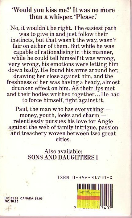Carl Ruhen  SONS AND DAUGHTERS #2 magnified rear book cover image