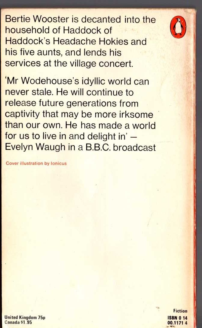 P.G. Wodehouse  THE MATING SEASON magnified rear book cover image