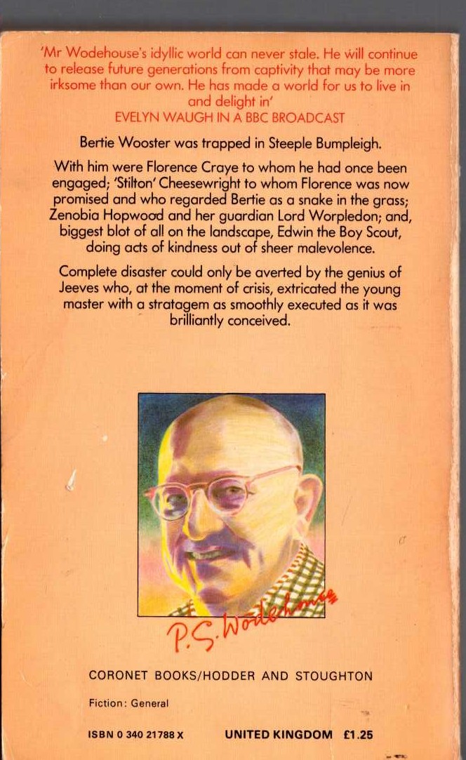 P.G. Wodehouse  JOY IN THE MORNING magnified rear book cover image