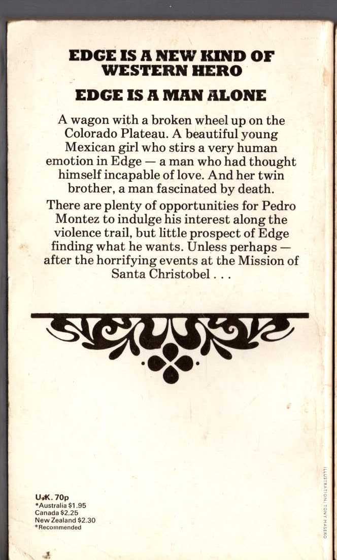 George G. Gilman  EDGE 25: VIOLENCE TRAIL magnified rear book cover image