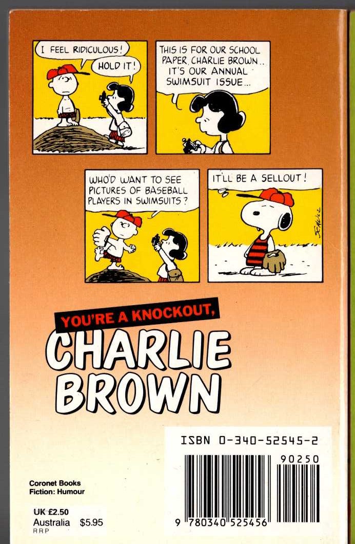Charles M. Schulz  YOU'RE A KNOCKOUT, CHARLIE BROWN magnified rear book cover image