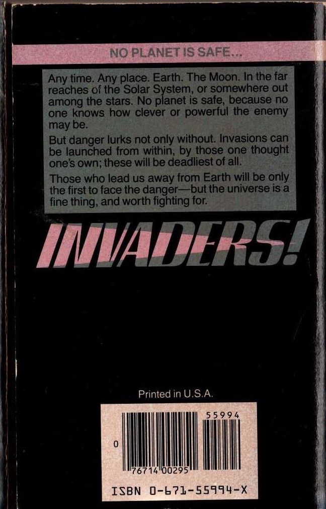 Gordon R. Dickson  INVADERS! magnified rear book cover image