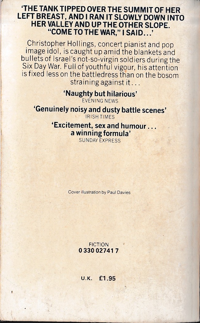 Leslie Thomas  COME TO THE WAR magnified rear book cover image