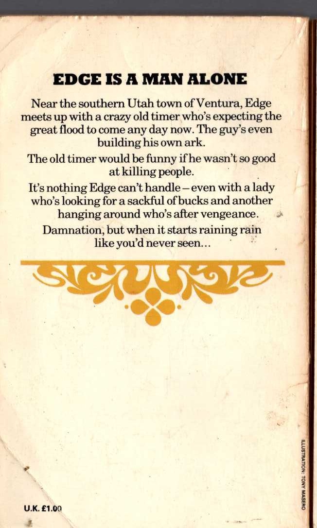 George G. Gilman  EDGE 37: VENGEANCE AT VENTURA magnified rear book cover image