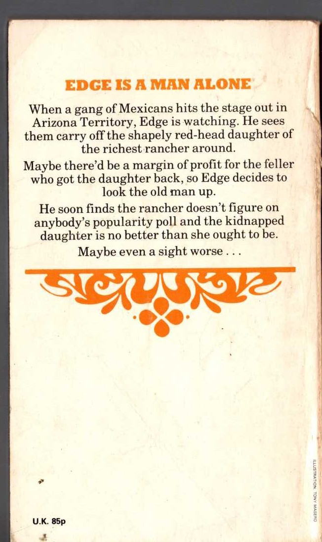 George G. Gilman  EDGE 35: DEATH DEAL magnified rear book cover image