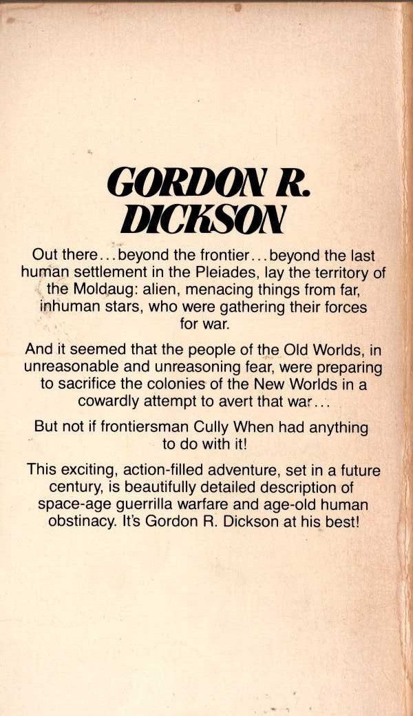 Gordon R. Dickson  NONE BUT MAN magnified rear book cover image