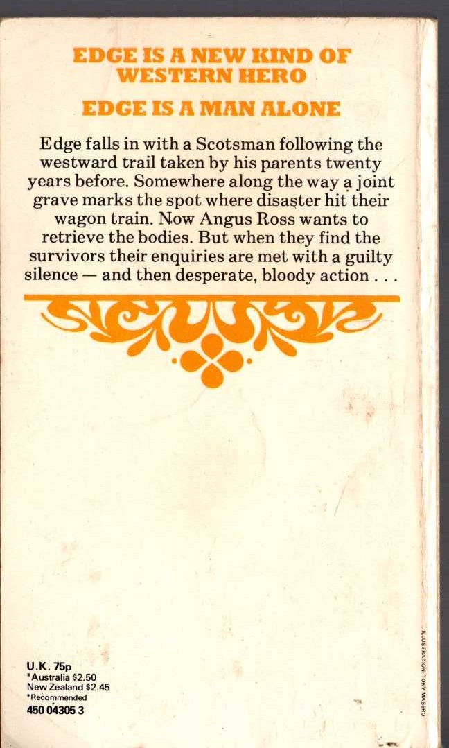 George G. Gilman  EDGE 31: THE GUILTY ONES magnified rear book cover image