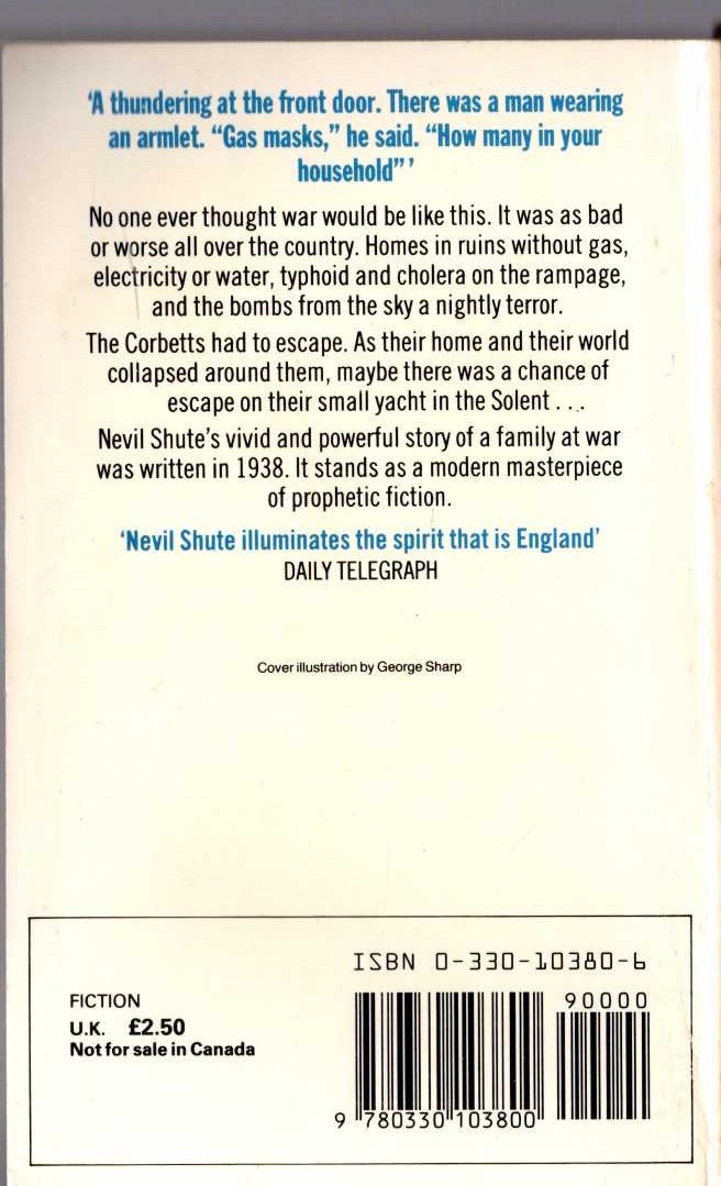 Nevil Shute  WHAT HAPPENED TO THE CORBETTS magnified rear book cover image