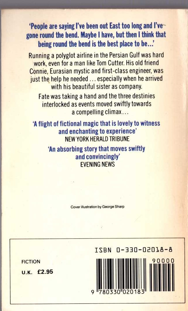 Nevil Shute  ROUND THE BEND magnified rear book cover image