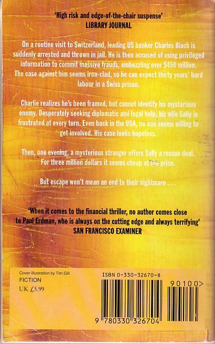 Paul Erdman  THE SET-UP magnified rear book cover image