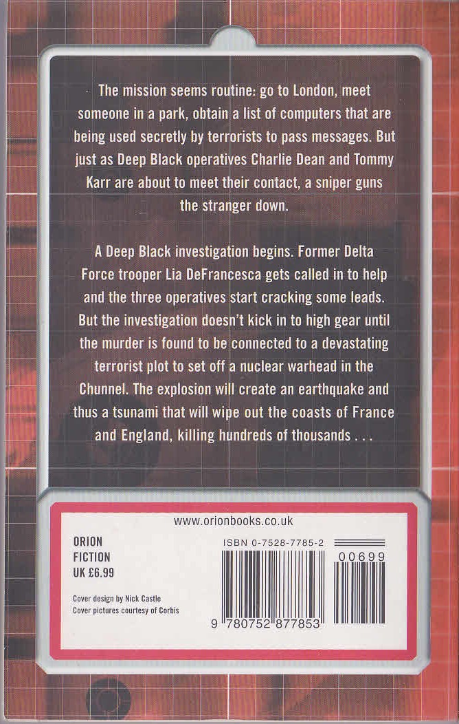 Stephen Coonts  DEEP BLACK: DARK ZONE magnified rear book cover image