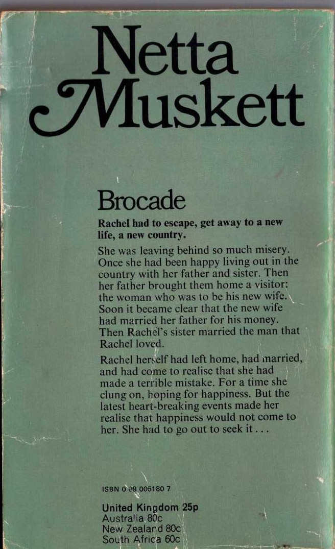 Netta Muskett  BROCADE magnified rear book cover image