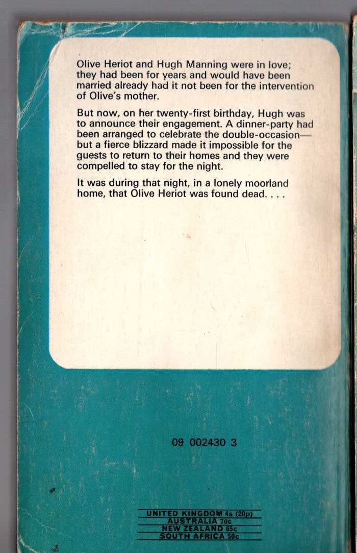 Netta Muskett  MISADVENTURE magnified rear book cover image