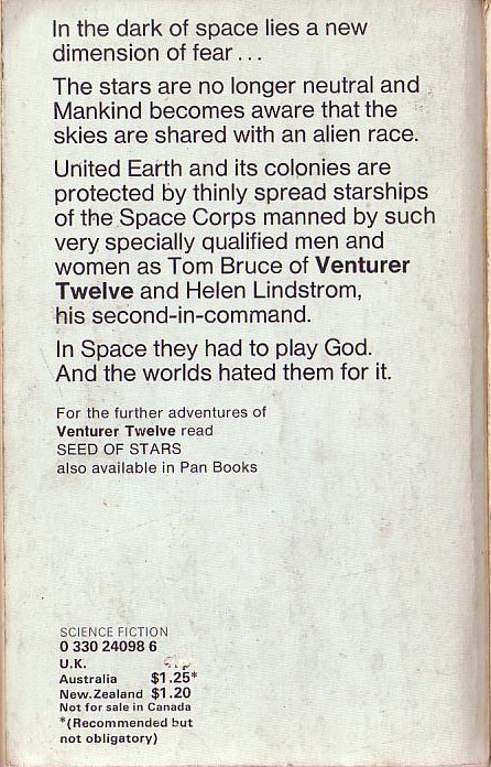 (Morgan, Dan & Kippax, John) A THUNDER OF STARS magnified rear book cover image