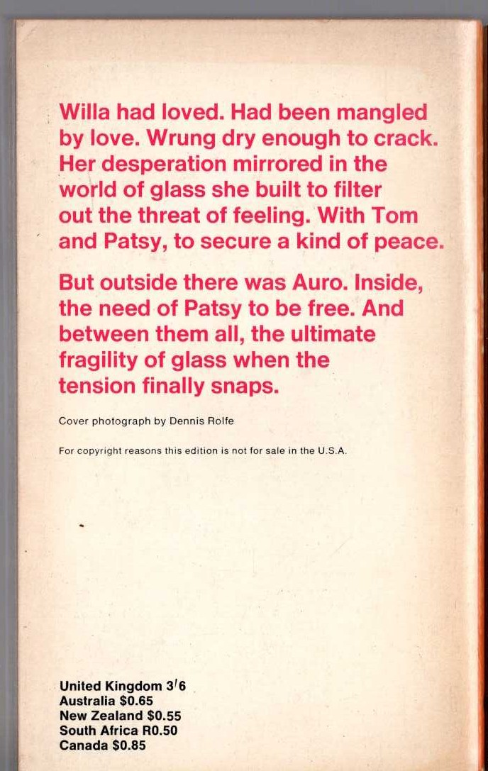 Edna O'Brien  CASUALTIES OF PEACE magnified rear book cover image