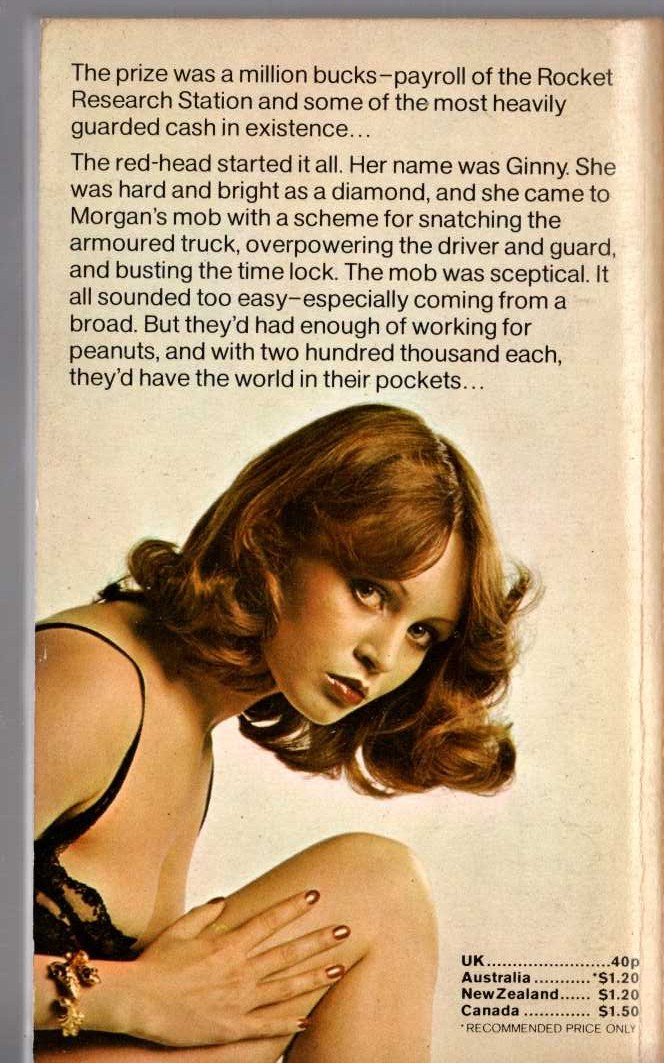 James Hadley Chase  THE WORLD IN MY POCKET magnified rear book cover image