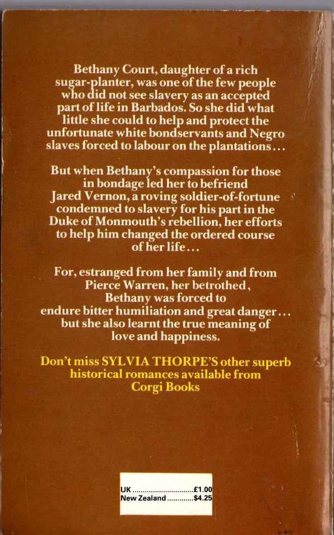 Sylvia Thorpe  NO MORE A-ROVING magnified rear book cover image