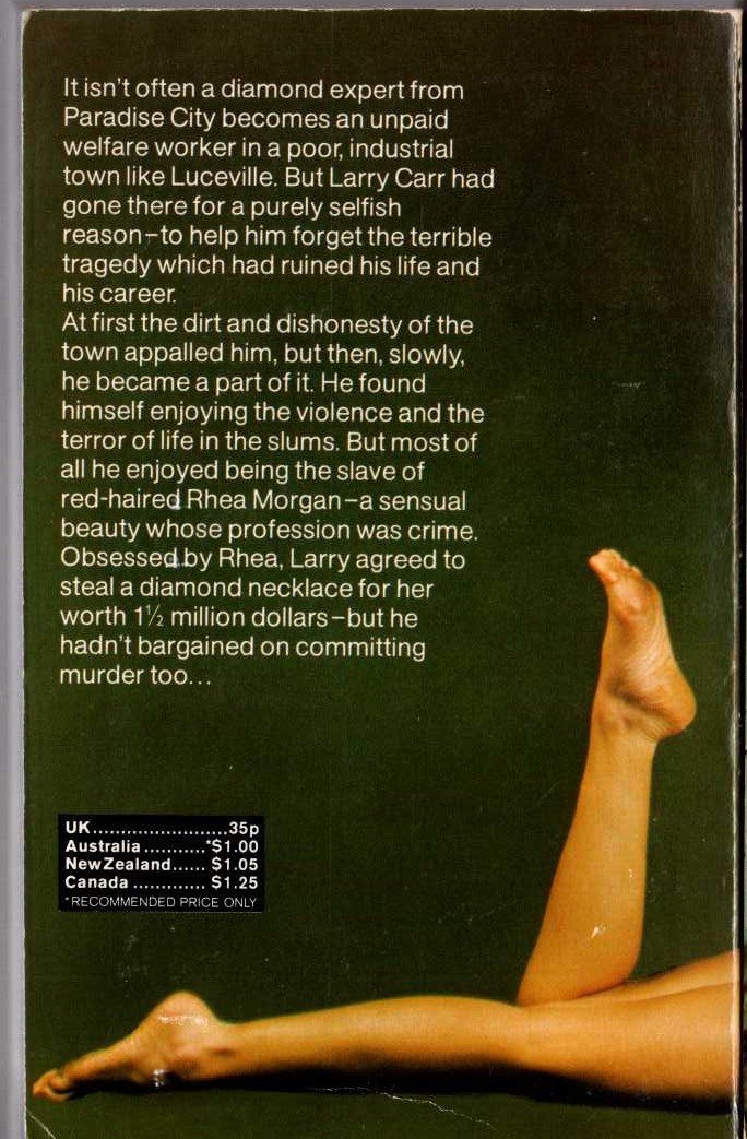 James Hadley Chase  HAVE A CHANGE OF SCENE magnified rear book cover image