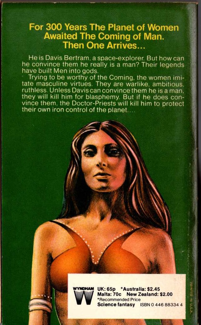 Poul Anderson  VIRGIN PLANET magnified rear book cover image