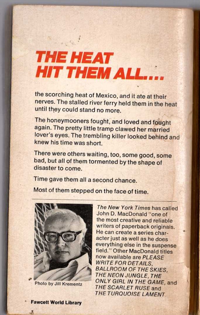 John D. MacDonald  THE DAMNED magnified rear book cover image
