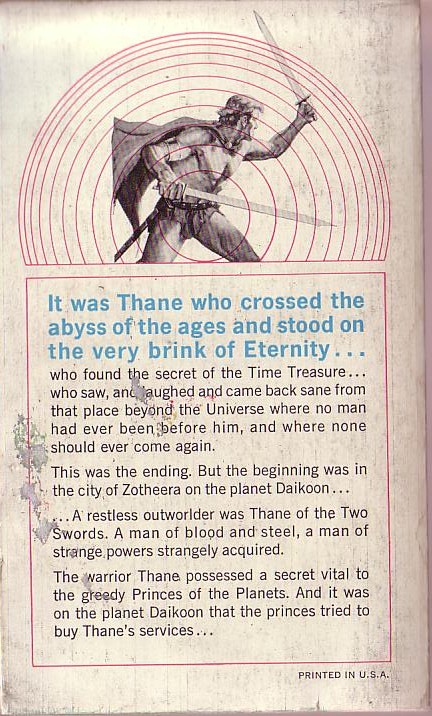 Lin Carter  TOWER AT THE EDGE OF TIME magnified rear book cover image