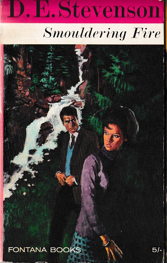 D.E. Stevenson  SMOULDERING FIRE front book cover image