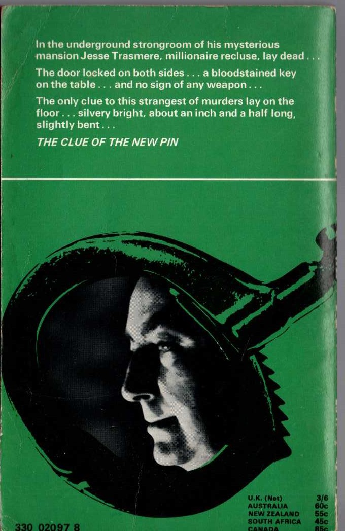 Edgar Wallace  THE CLUE OF THE NEW PIN magnified rear book cover image