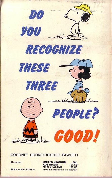 Charles M. Schulz  IT'S YOUR TURN, SNOOPY magnified rear book cover image