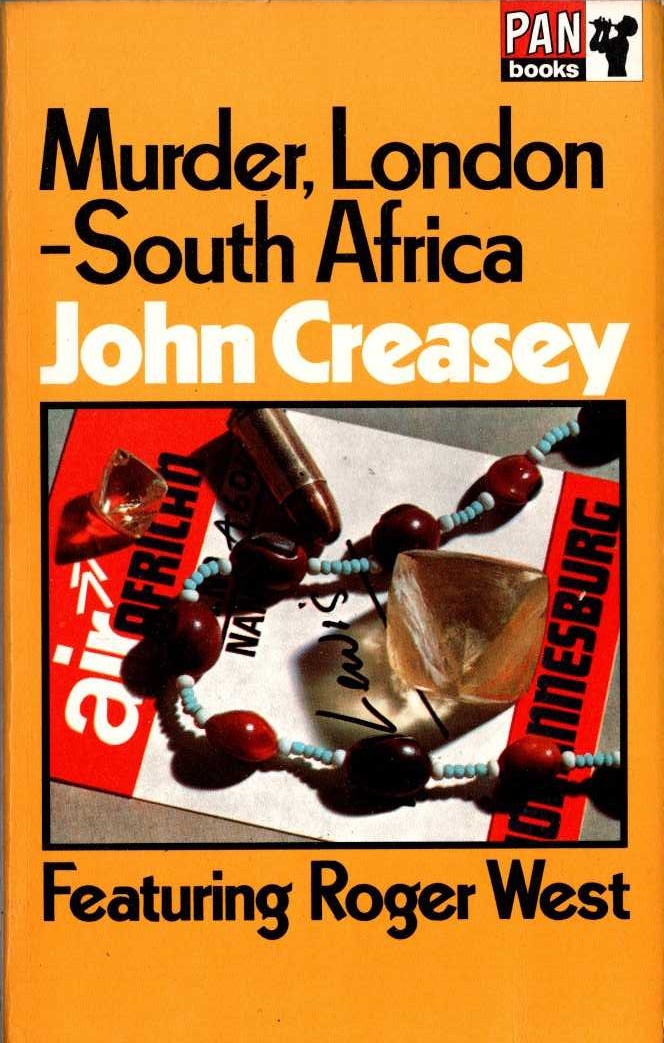 John Creasey  MURDER, LONDON - SOUTH AFRICA front book cover image