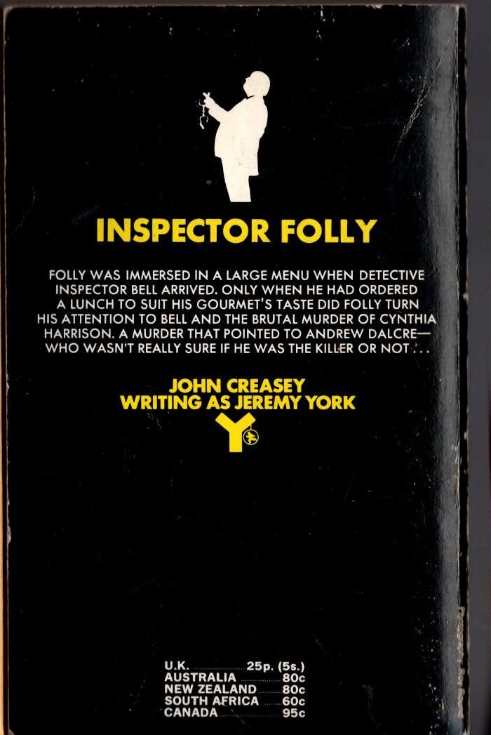 Jeremy York  RUN AWAY TO MURDER magnified rear book cover image