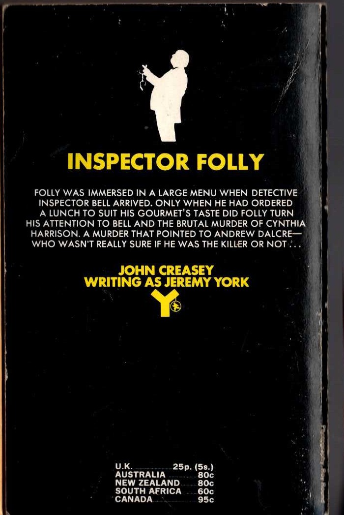 Jeremy York  RUN AWAY TO MURDER magnified rear book cover image