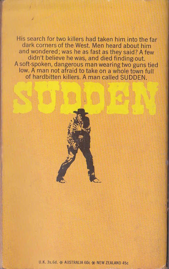 Frederick H. Christian  SUDDEN AT BAY magnified rear book cover image