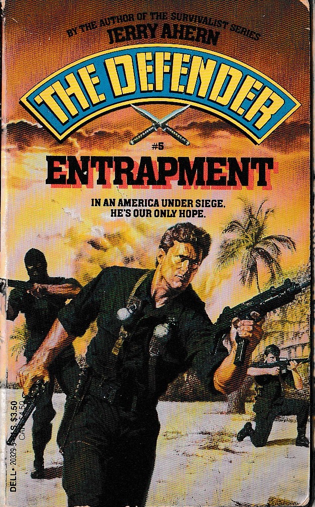 Jerry Ahern  THE DEFENDER #5: ENTRAPMENT front book cover image