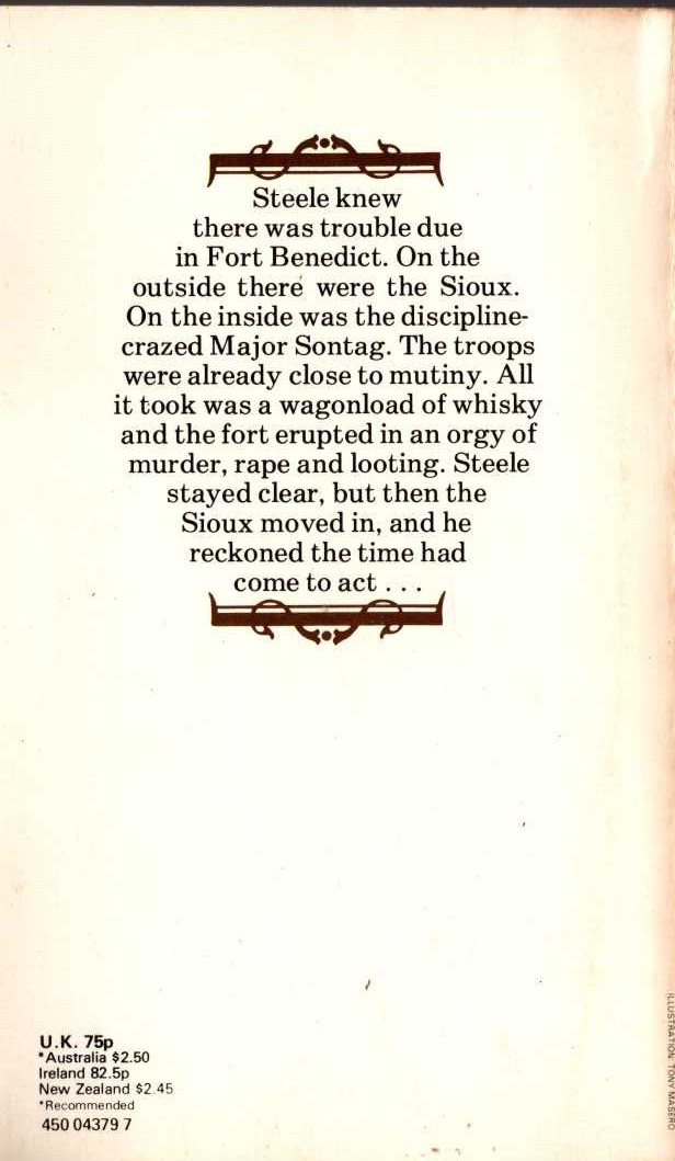George G. Gilman  ADAM STEELE 23: FORT DESPAIR magnified rear book cover image