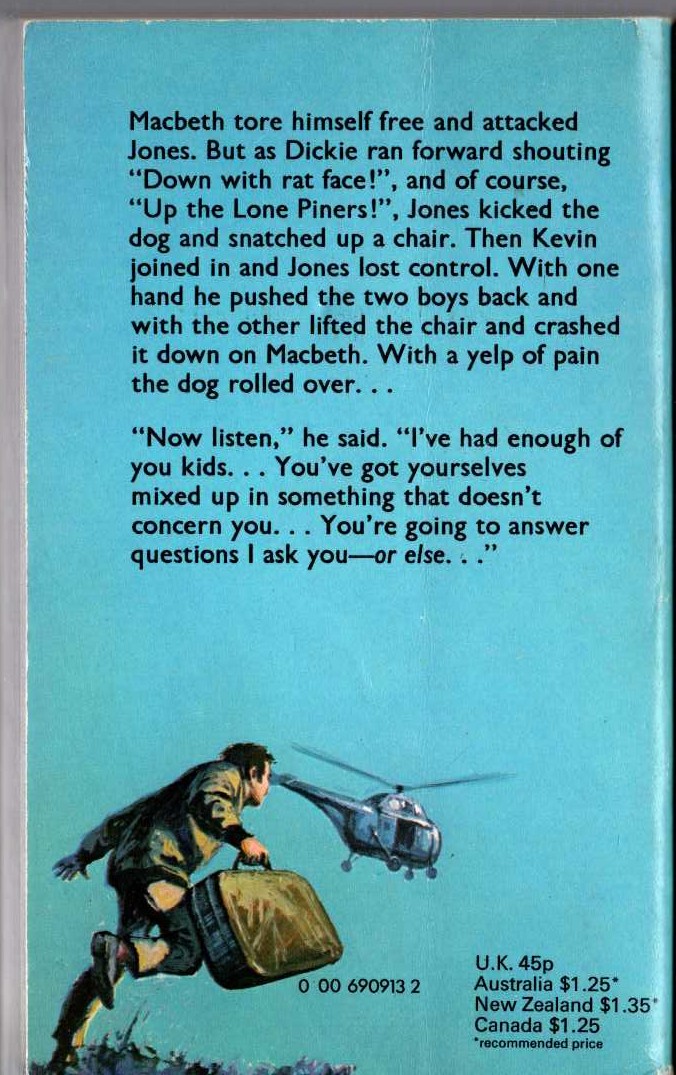 Malcolm Saville  STRANGERS AT WITHCEND magnified rear book cover image