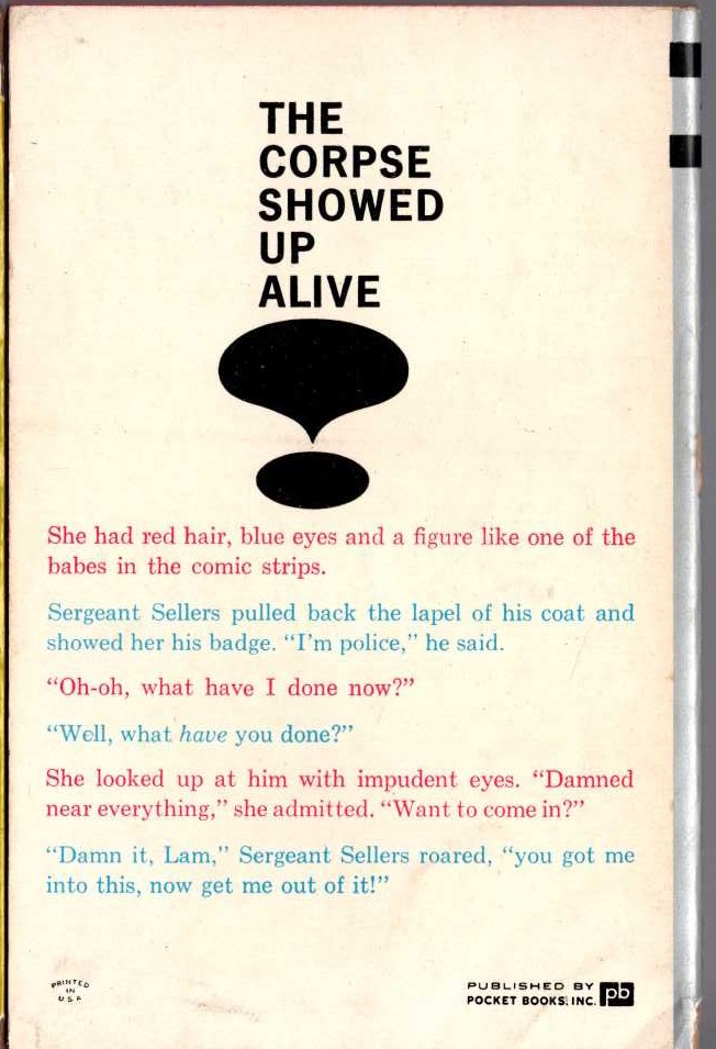 A.A. Fair  YOU CAN DIE LAUGHING magnified rear book cover image