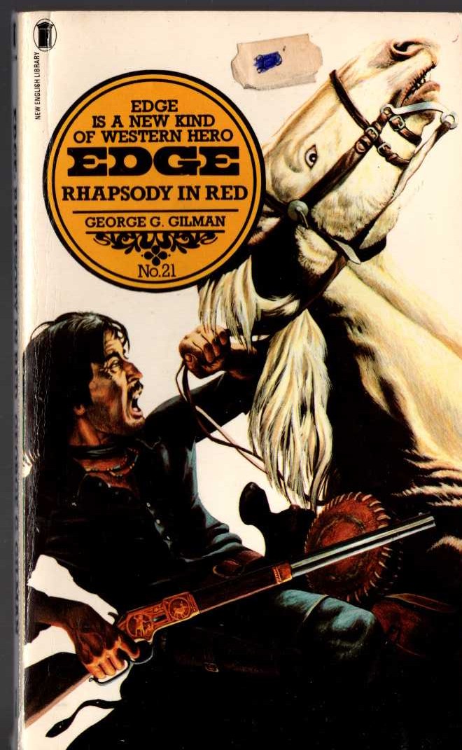 George G. Gilman  EDGE 21: RHAPSODY IN RED front book cover image