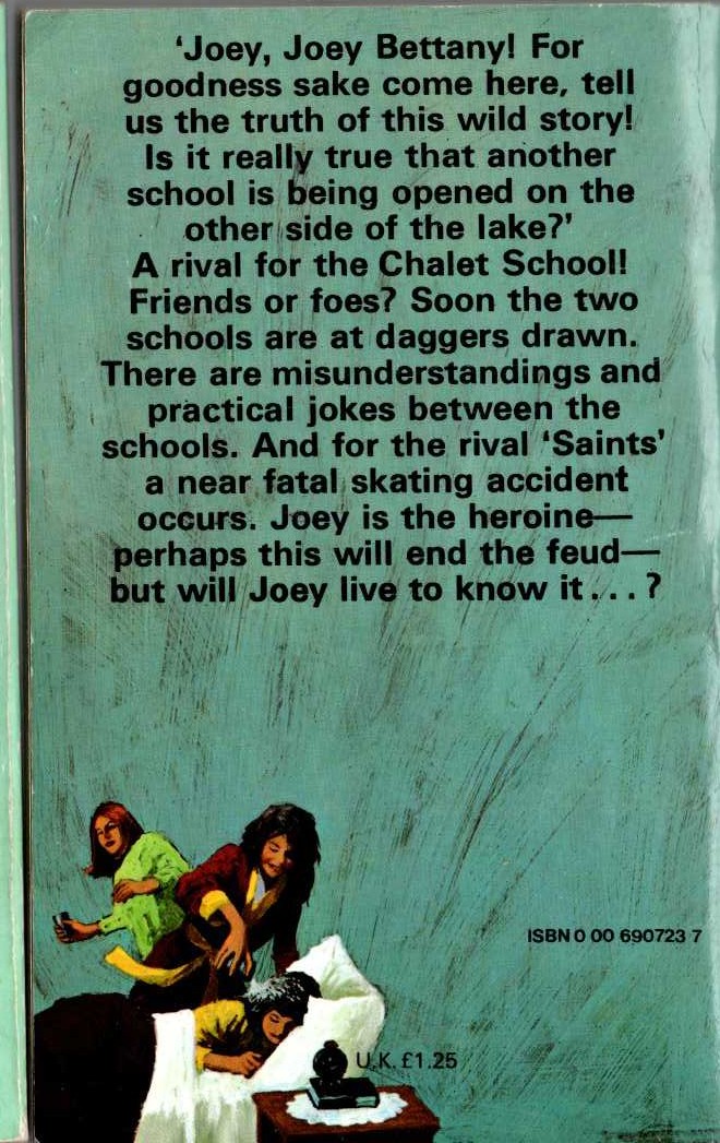 Elinor M. Brent-Dyer  RIVALS OF THE CHALET SCHOOL magnified rear book cover image