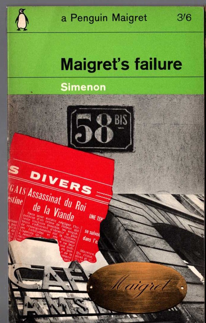 Georges Simenon  MAIGRET'S FAILURE front book cover image