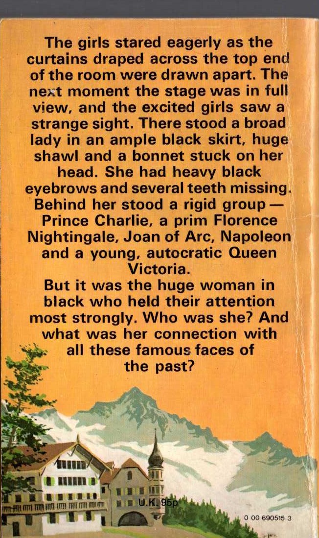 Elinor M. Brent-Dyer  THE CHALET SCHOOL AND THE LINTONS magnified rear book cover image