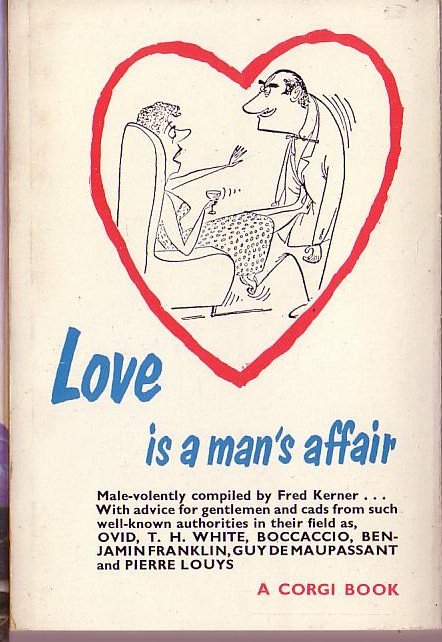 Fred Kerner (edits) LOVE IS A MAN'S AFFAIR (Humour) magnified rear book cover image