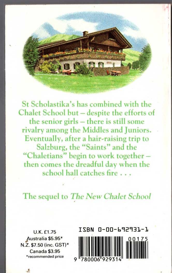 Elinor M. Brent-Dyer  A UNITED CHALET SCHOOL magnified rear book cover image