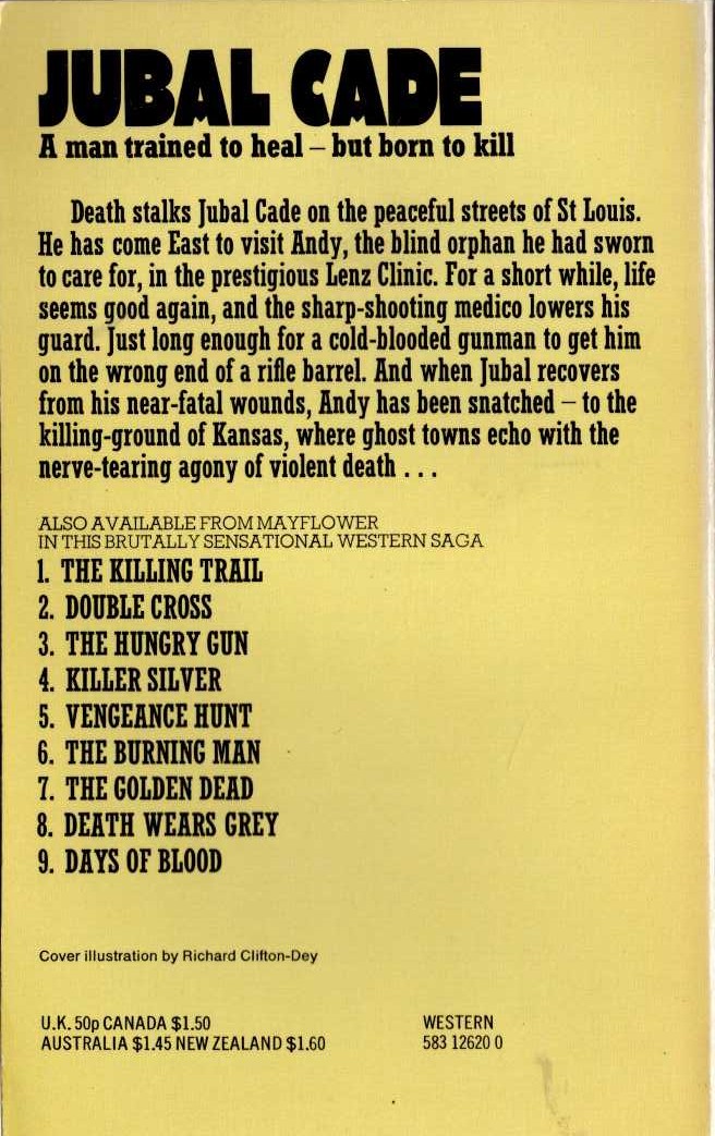 Charles R. Pike  JUBAL CADE 10: THE KILLING GROUND magnified rear book cover image