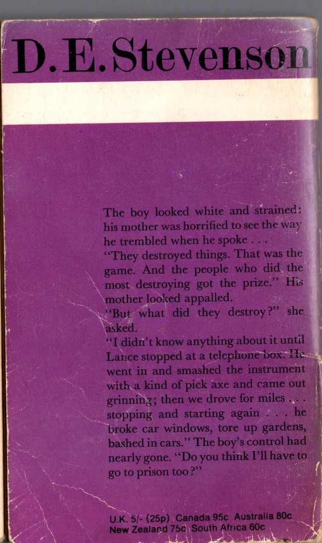 D.E. Stevenson  KATHERINE WENTWORTH magnified rear book cover image