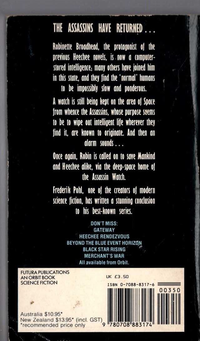 Frederik Pohl  THE ANNALS OF THE HEECHEE magnified rear book cover image