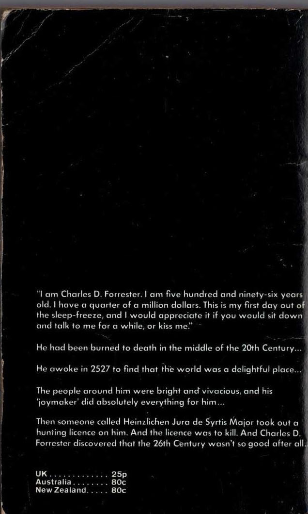 Frederik Pohl  THE AGE OF THE PUSSYFOOT magnified rear book cover image