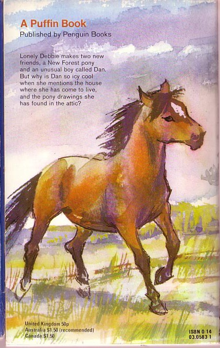 Irene Makin  PONIES IN THE ATTIC magnified rear book cover image